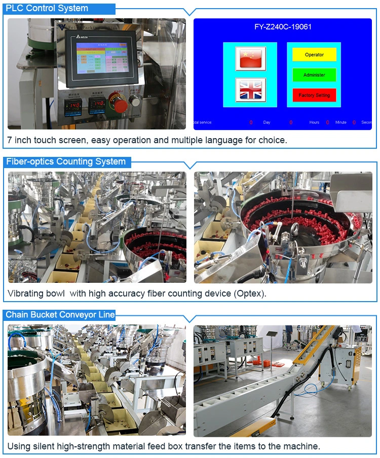 Automatic Plastic Coins and Buttons Pouch Hardware Screw Counting and Packing Machine